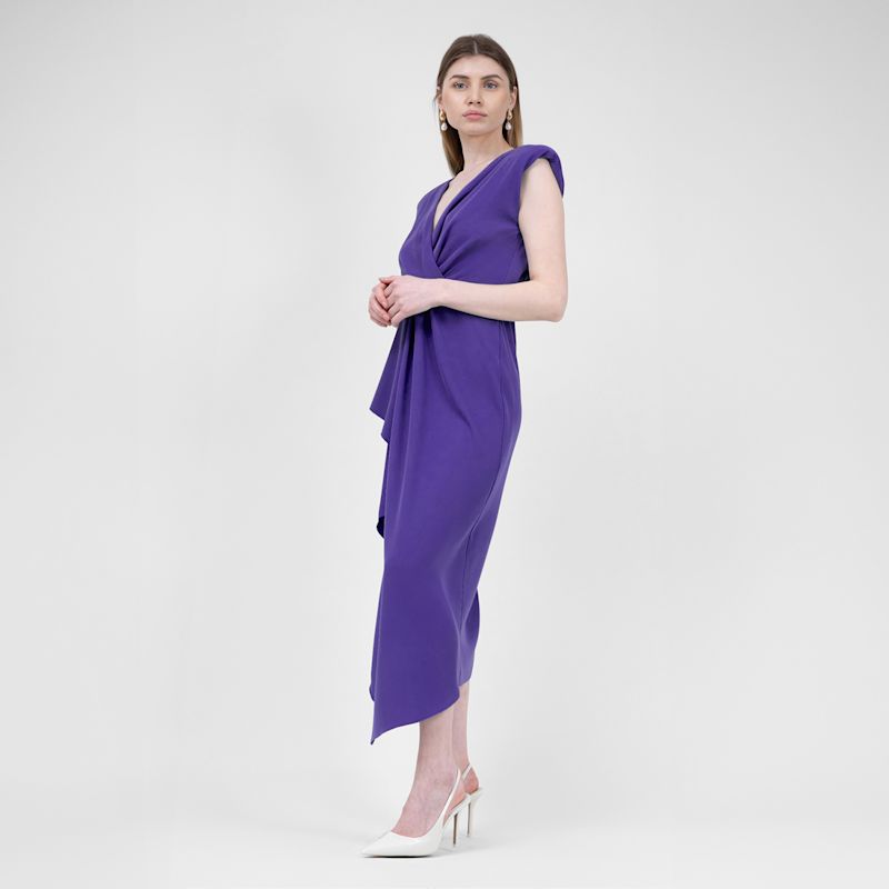 MASAL BRODERIE DRESS - PURPLE main image 1