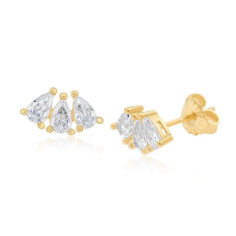 Emily Studs- Pear Cut