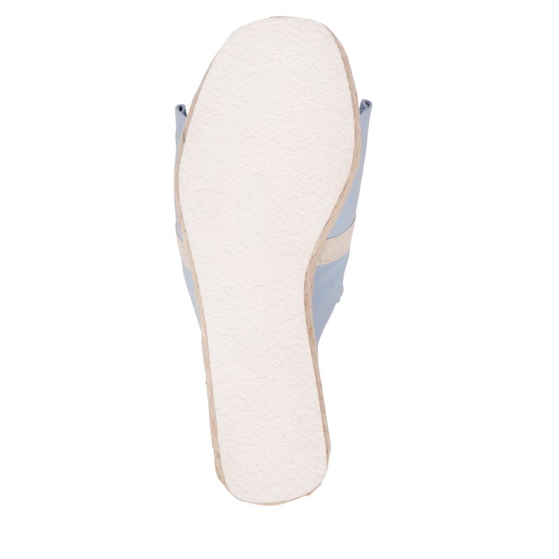 Noelle Baby Blue Platform Slide Sandal Comfortable & Elegant Work ...