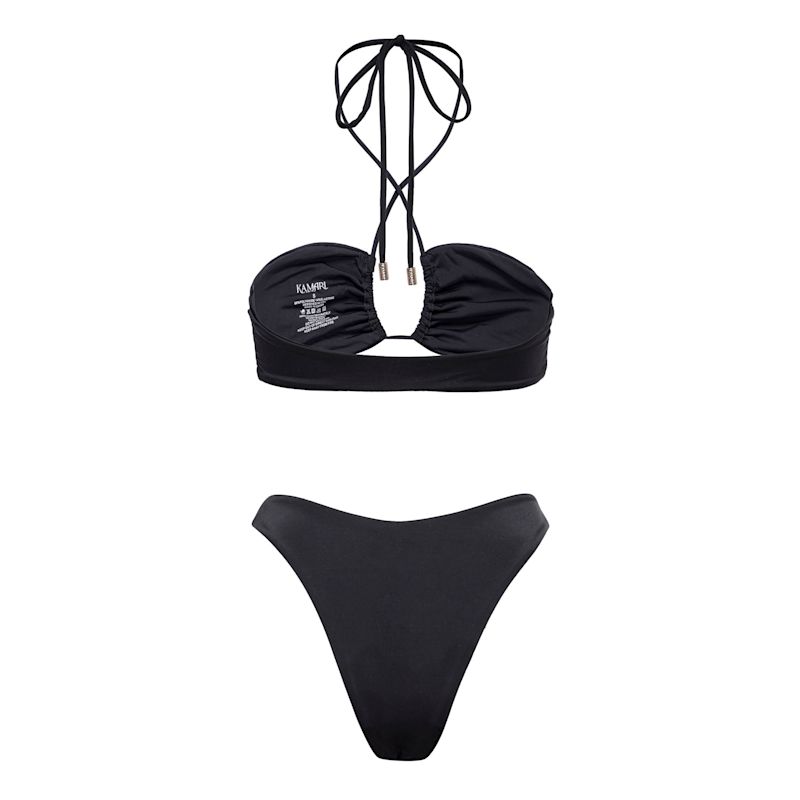 NORA bardot off shoulder high waist thong bikini set