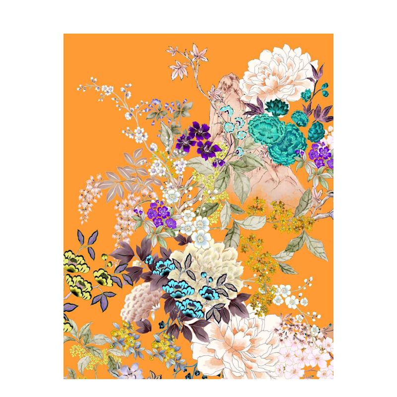 Mid Length Popcorn Knit Kimono - Orange
