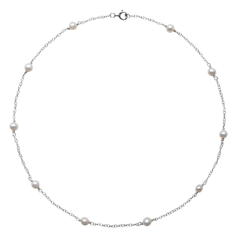 Orla Pearl & Diamond Gold Bangle