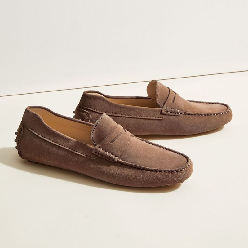 Parker Driving Loafer Taupe Suede by Jack Erwin