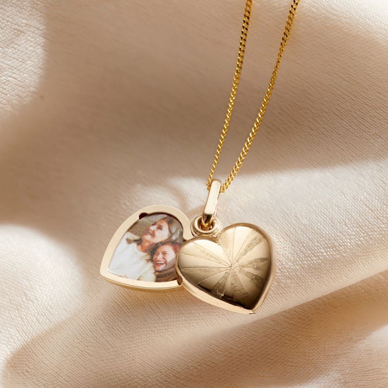 Gold Petite Heart Locket | Posh Totty Designs | Wolf & Badger