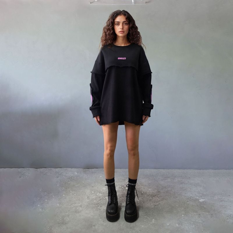 Pink Abyss Frayed Crewneck | mysimplicated | Wolf & Badger