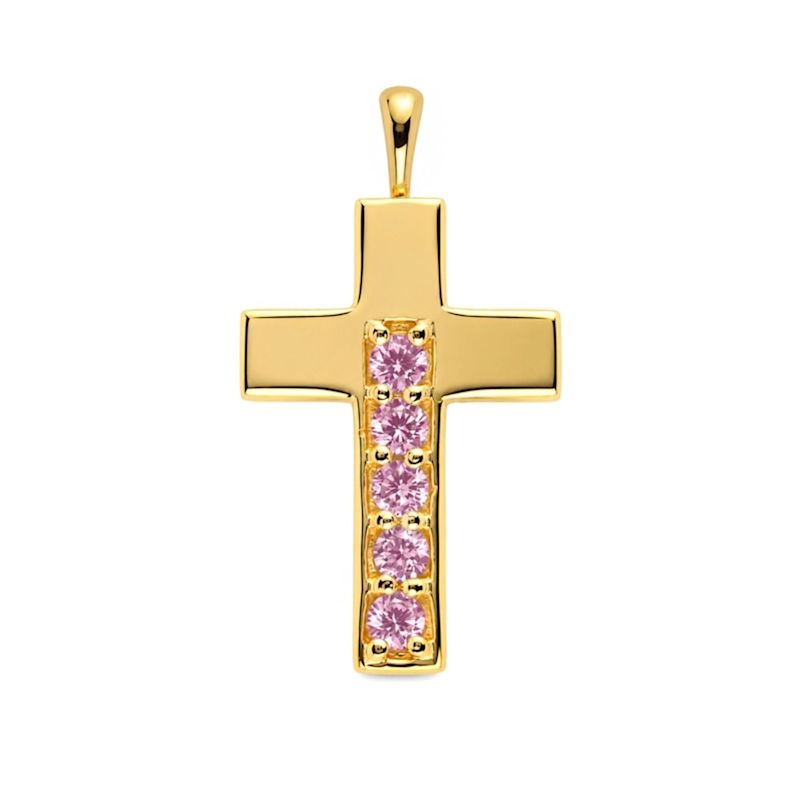 Pink Tourmaline Cross Pendant | Belinda Jewelz | Wolf & Badger