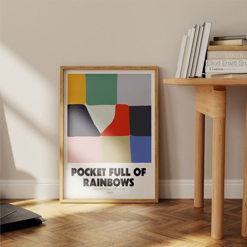 Pocket Full Of Rainbows Retro Music GicléE Art Print A3 | Fanclub ...
