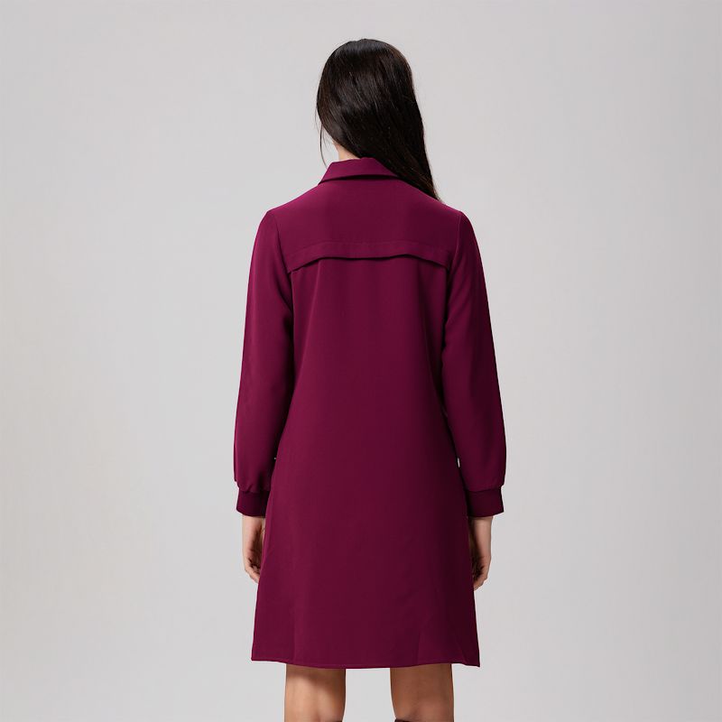 burgundy polo dress Polo Midi Dress Burgundy Stripes  Lady Biba NG
