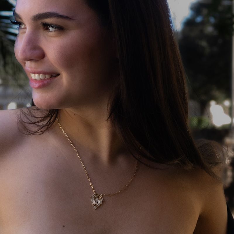 Princess Radiance Gold Medallion Necklace - Gold | Ebru Jewelry | Wolf ...