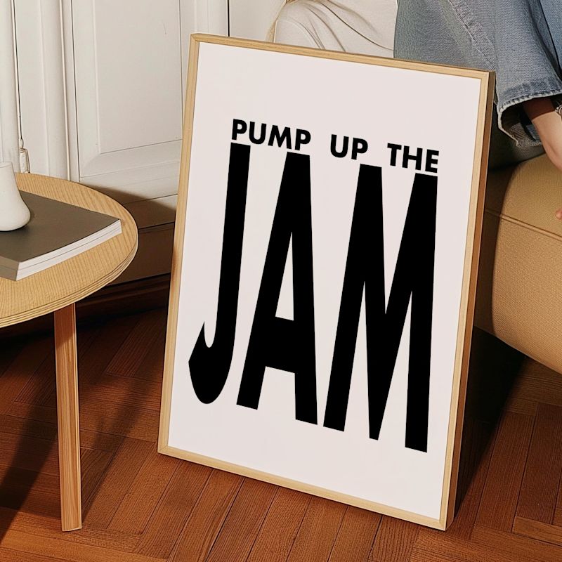 Pump Up The Jam Retro Music GicléE Art Print A2 | Fanclub | Wolf & Badger