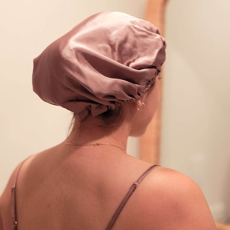 Pure Mulberry Silk Dusty Rose Hair Bonnet | Single Layer With ...