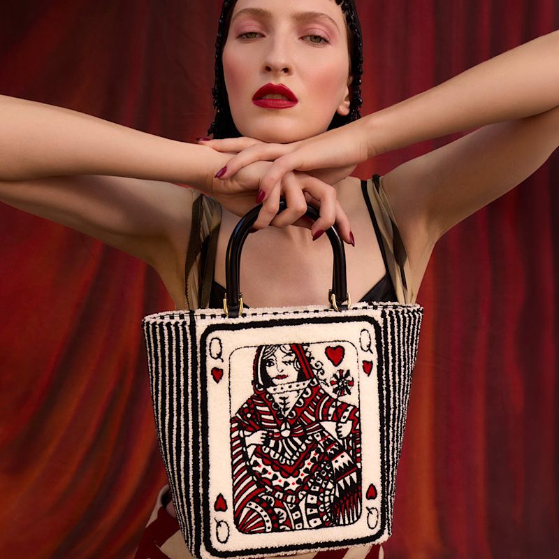 Queen Of Hearts Bibi Tote Bag | Lulu Guinness | Wolf & Badger