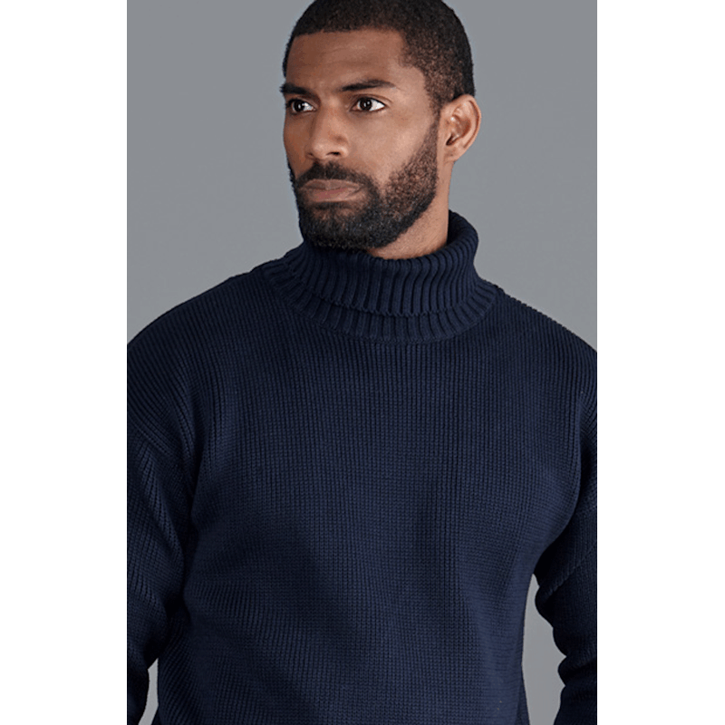 Crew Neck Submariner Roll Neck Sweater Mens Cotton Submariner Roll