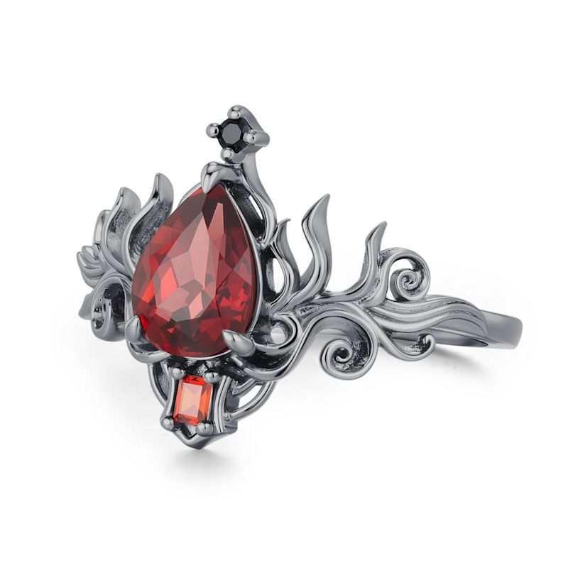 Red Priestess Ring Black Gold Vermeil | Azura Jewelry New York | Wolf ...