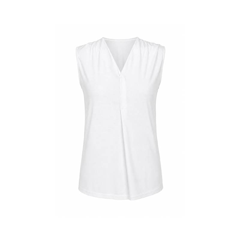 Refined Split-Neck Sleeveless Top | Conquista | Wolf & Badger