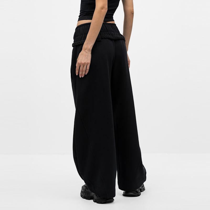 Relaxed Cotton Sweatpants Sento Black | MANDRAGORA | Wolf & Badger