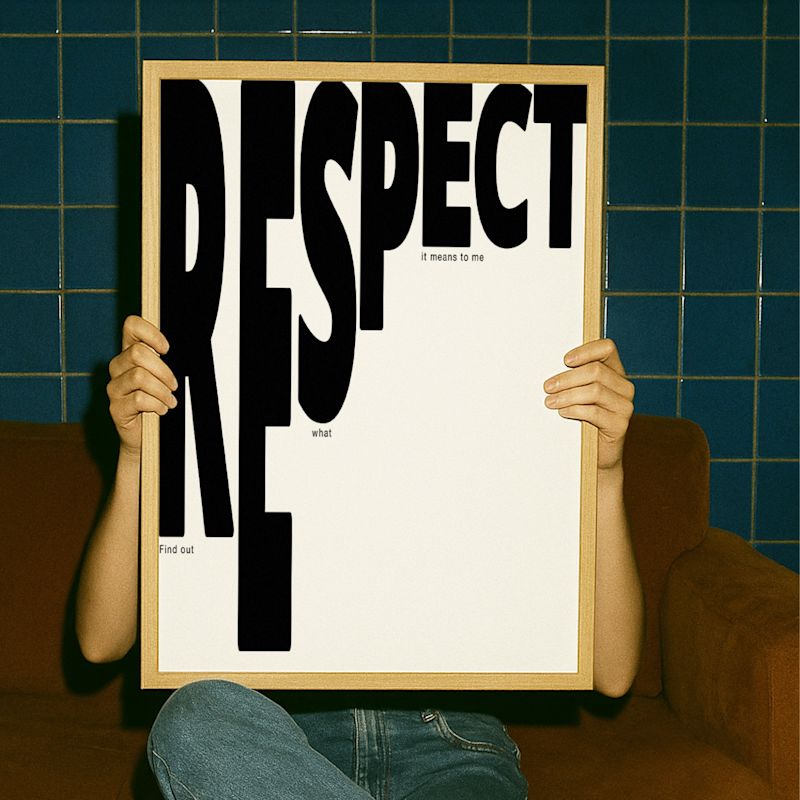 Respect Typography Retro Music GicléE Art Print | Fanclub | Wolf & Badger