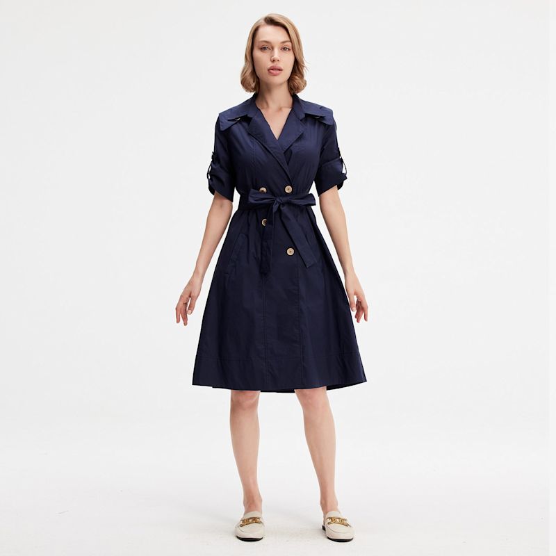Button Up Trench Dress