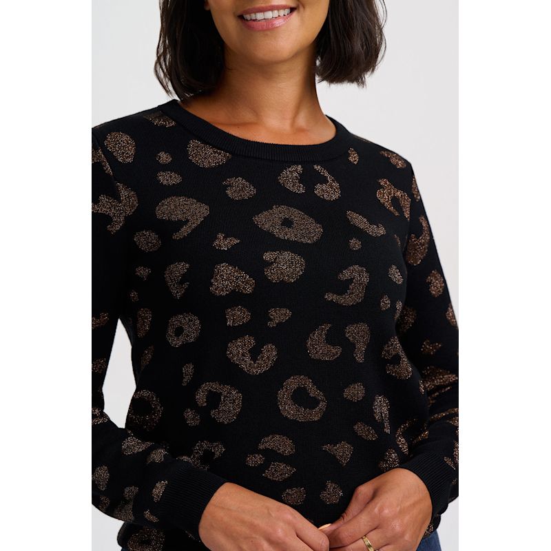 Rowena Sweater Bronze Leopard | Sugarhill Brighton | Wolf & Badger