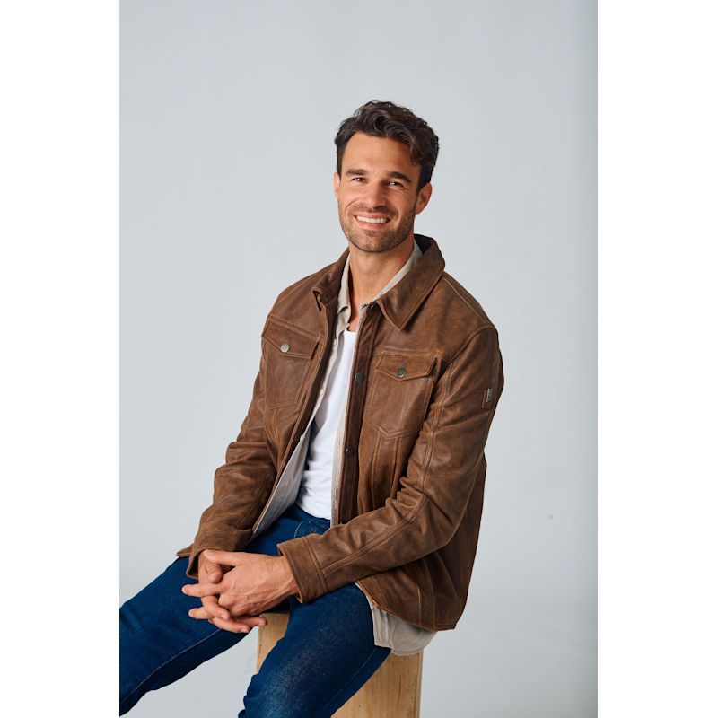 Sedro Uf Leather Jacket, Brown | MAURITIUS | Wolf & Badger