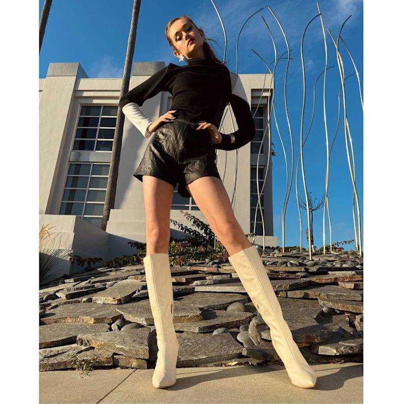 White Vegan Leather Shorts