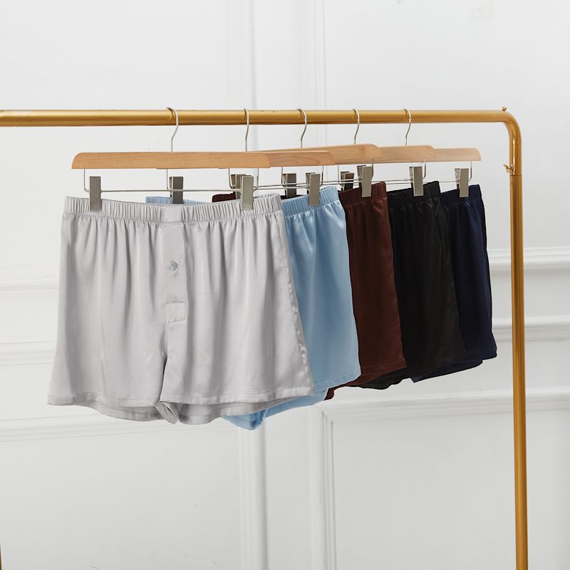 Set Of Five Pure Mulberry Silk Men's Boxers | Mid Rise With Button ...