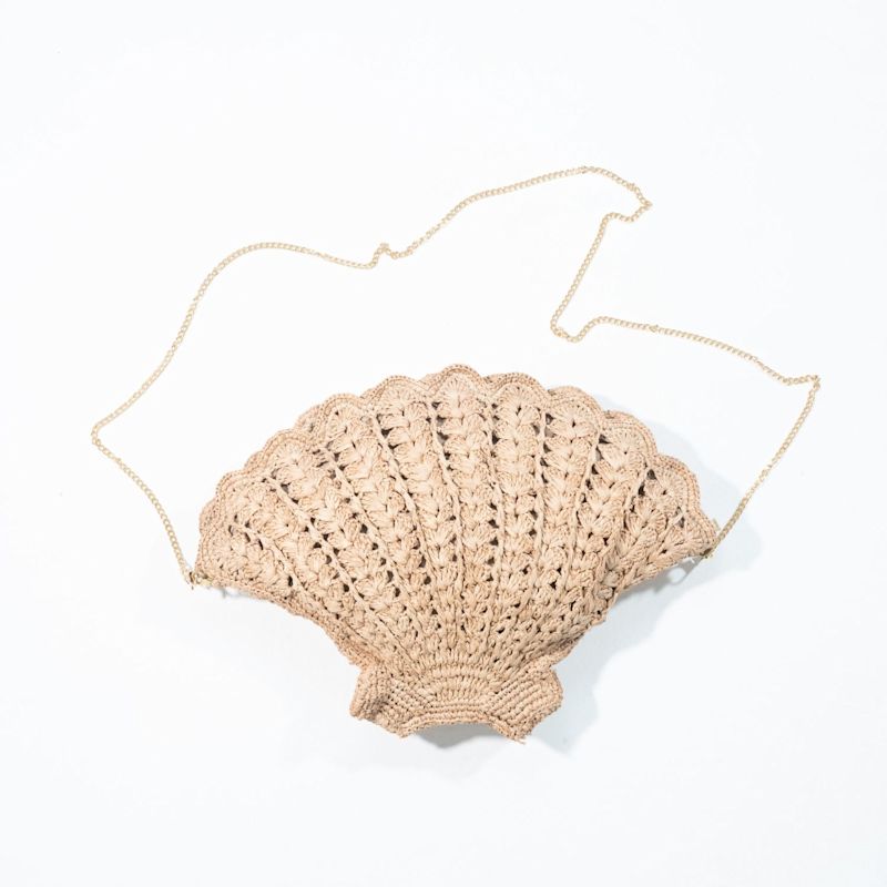 Shell Raffia Bag -Beige | Zanatany Concepts | Wolf & Badger