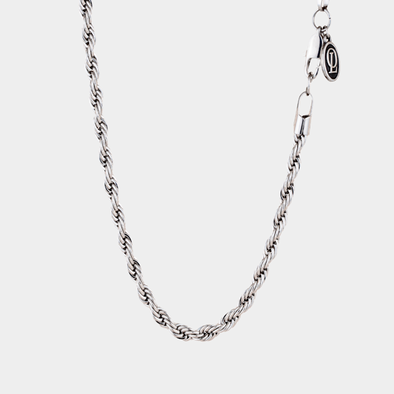 Silver Thick Rope Chain Necklace | Outrage London | Wolf & Badger
