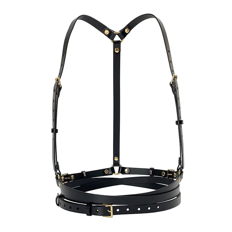 Slim Double Belt Leather Harness | Haute Cuir | Wolf & Badger
