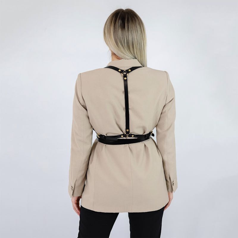 Slim Double Belt Leather Harness | Haute Cuir | Wolf & Badger