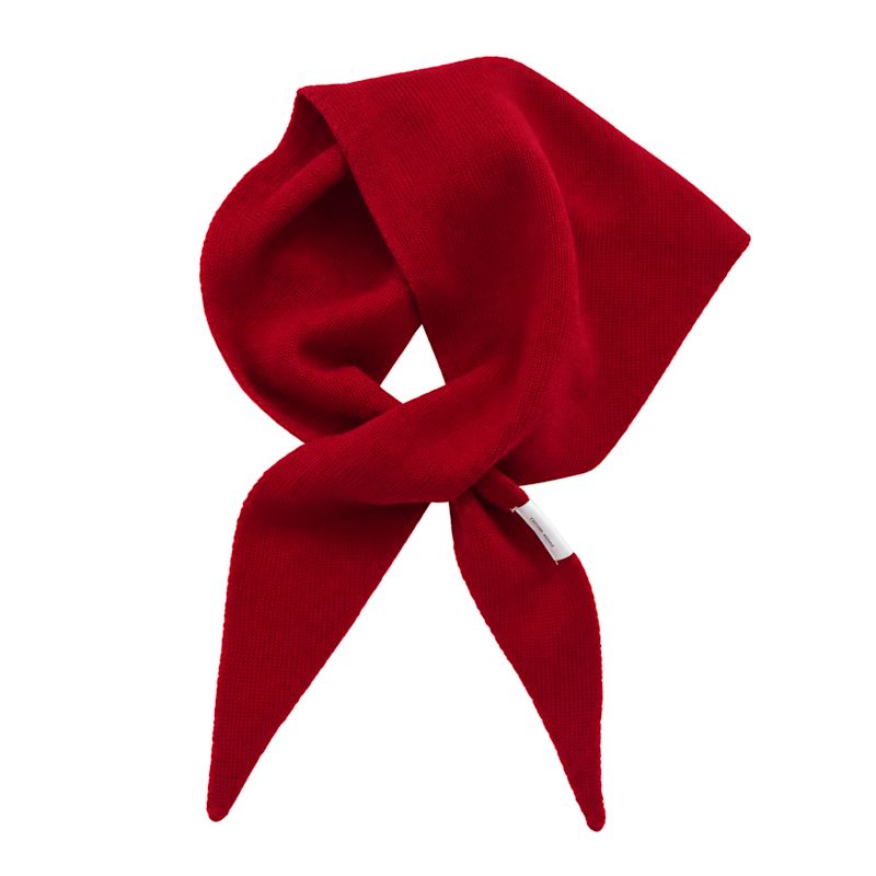 Small Burgundy Red Triangle Natural Wool Scarf | My Little Nature ...