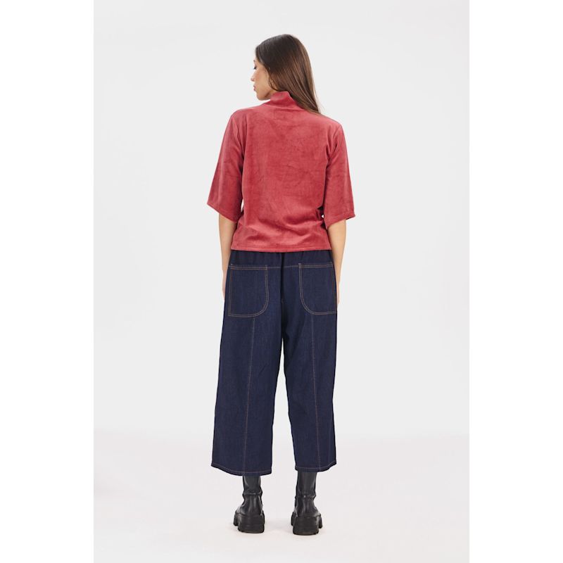 Smoke Organic Cotton Velvet Top - Rose | KOMODO | Wolf & Badger