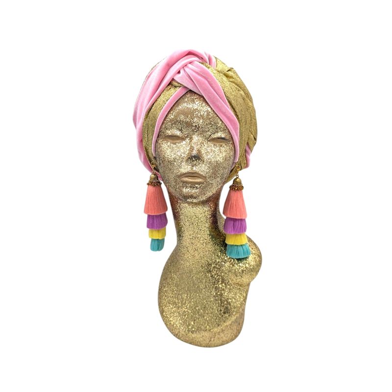 Snazzy Fondant Pink Swinglette Velour Turban | Julia Clancey | Wolf ...