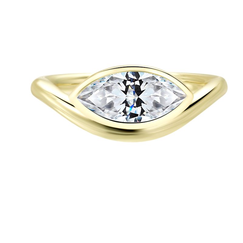 Soft Life Gold East West Pinky Ring | OneWildOne | Wolf & Badger