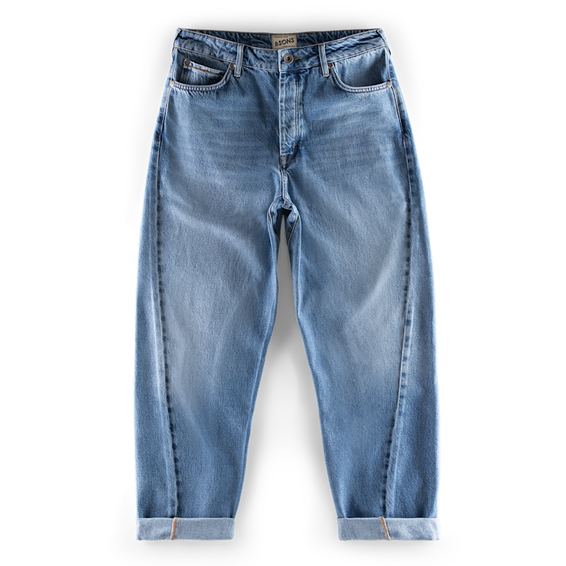Switchback Jean Washed Indigo Blue | &SONS Trading Co | Wolf & Badger