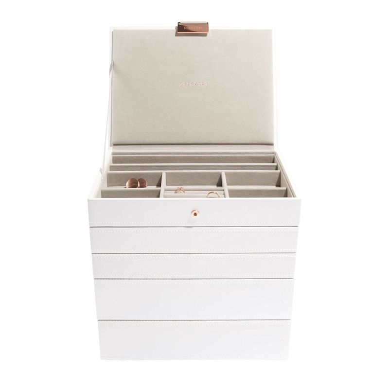 Stackers White Jewelry Box Classic Set Of Five Rose Gold | Stackers ...