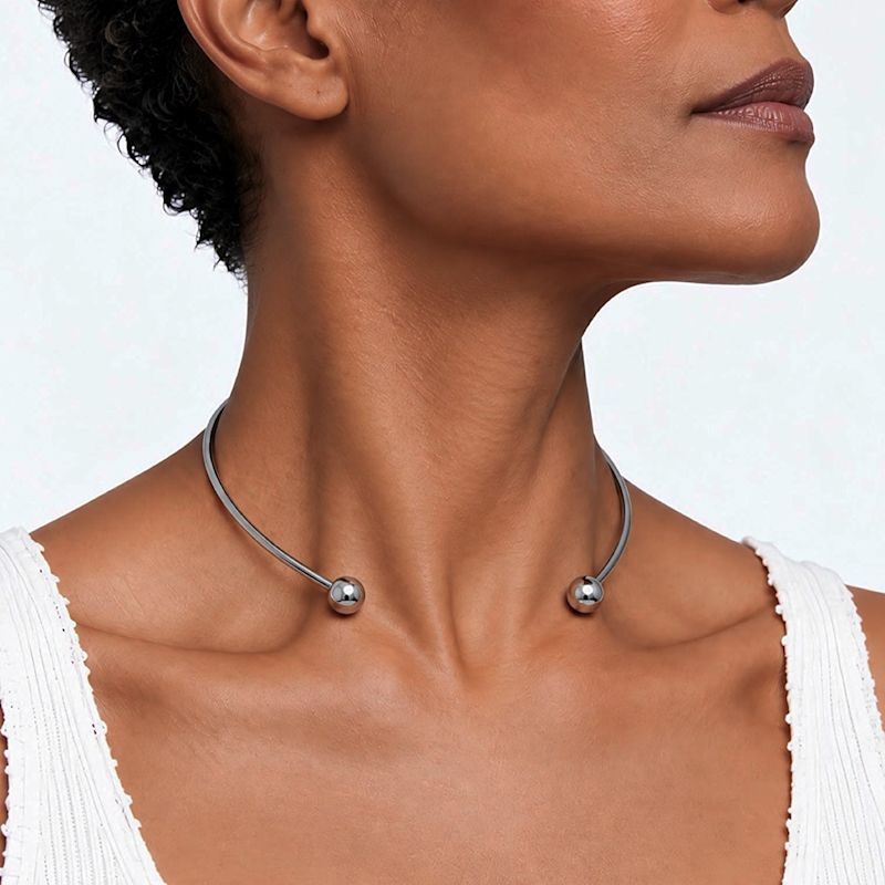 Stainless Steel Solid Ball Necklace | London Atelier Byproduct | Wolf ...
