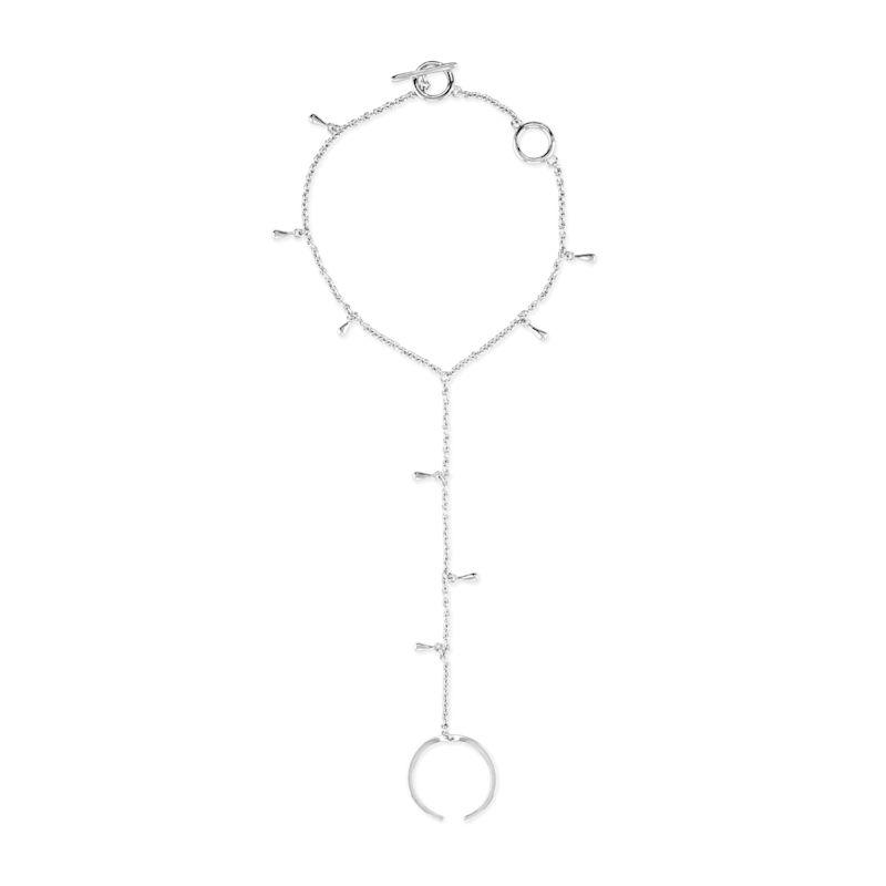 Sterling Silver Multi Drop Hand Chain | Lucy Quartermaine | Wolf & Badger