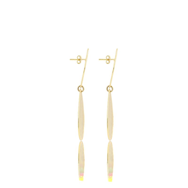 Stone Shape Drop Double Earring - Gold - Clara | LOTT. gioielli | Wolf ...