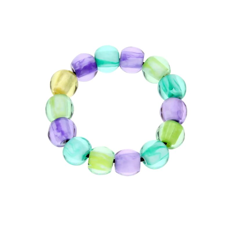 Stretch Beaded Bracelet -Grey Multi main image 0