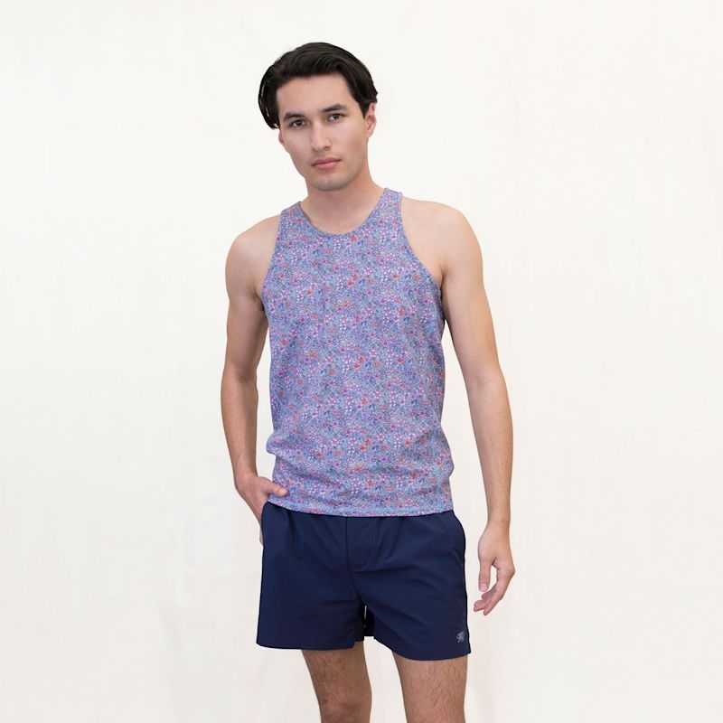 TEDFORD EMBOSSED FLORAL TANK - MELON main image 1
