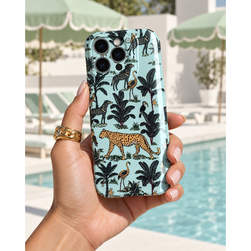 The Jungle Iphone Case In Duck Egg | Conscious Yoga Collective | Wolf ...