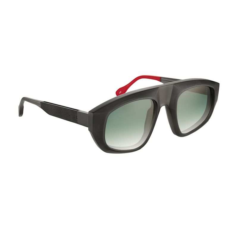The Lex Clear Dark Grey And Black Temple | Vysen Eyewear | Wolf & Badger