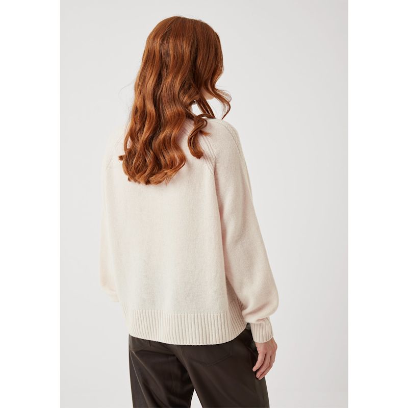 The Luxe Turtle Neck In Feather | Loop Cashmere | Wolf & Badger