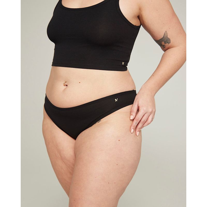Nudea - Organic Cotton Mini Brief 2 Pack Black