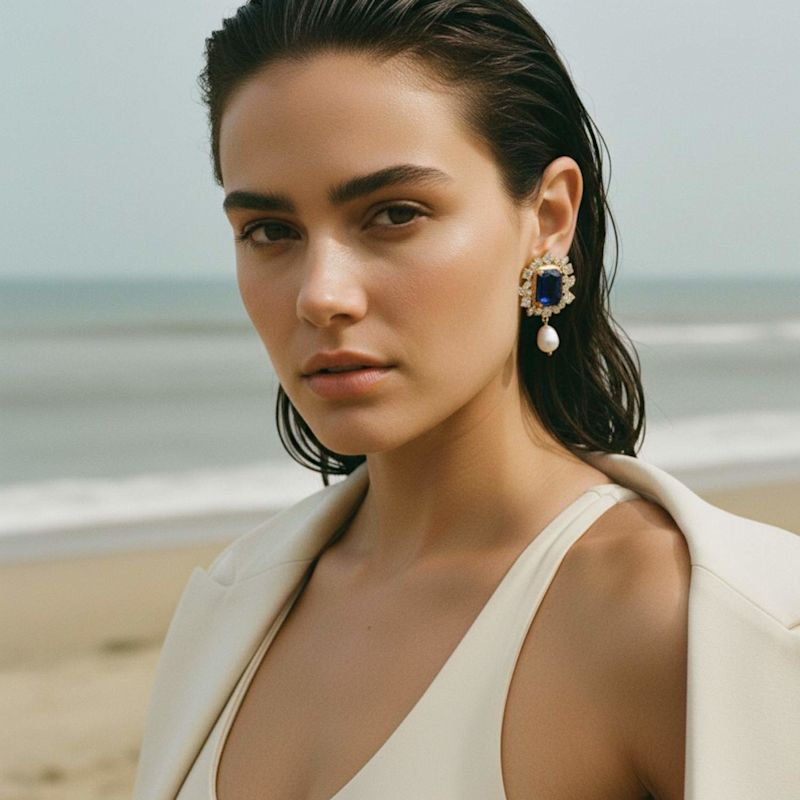 The Swarovski Zirconia Regal Earrings | SILVER & ELEGANT | Wolf & Badger