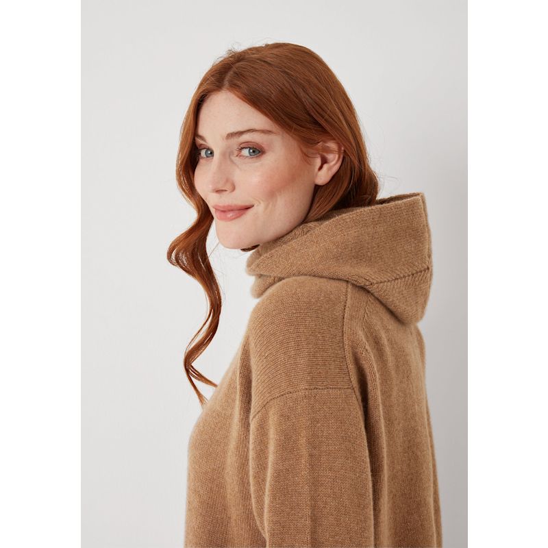 The Luxe Cashmere Hood In Harvest Brown | Loop Cashmere | Wolf & Badger