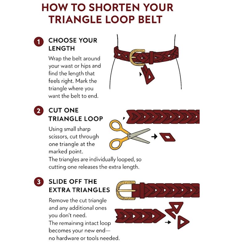 Triangle Loop Belt – Burgundy Patent Leather | JURGI Brand | Wolf & Badger