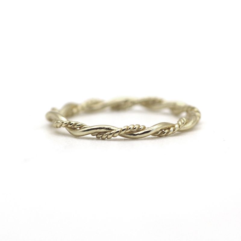 Unique Thin Rope Design White Gold Ring | VicStoneNYC Fine Jewelry ...