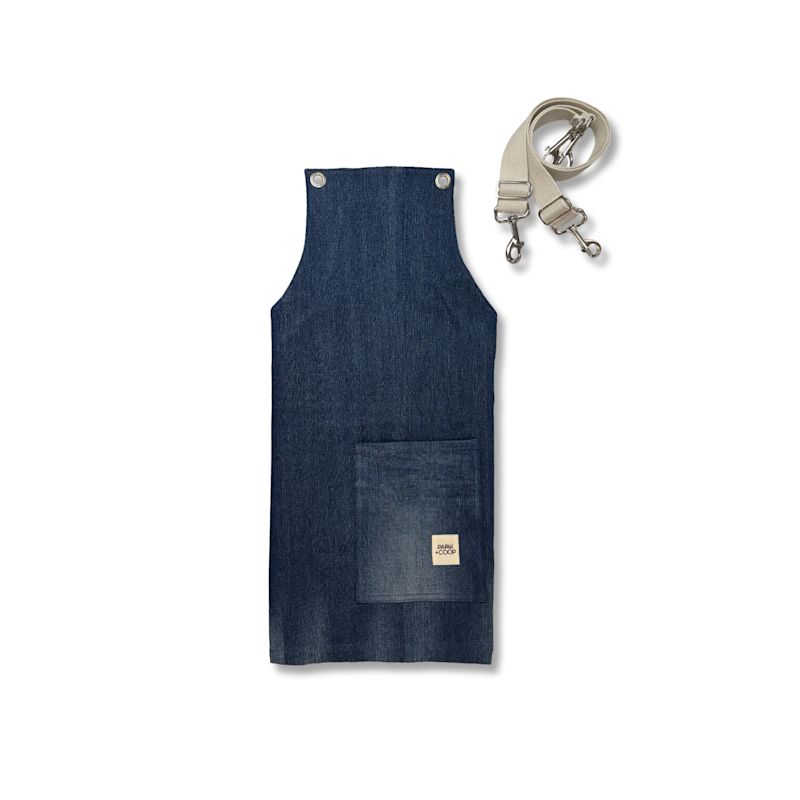 Upcycled Denim Adult Apron | Park + Coop | Wolf & Badger